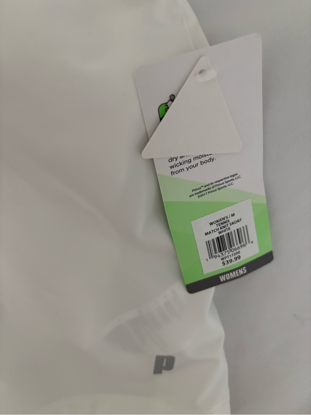 Prince White Women's Athletic Skort - Picture 3 of 4